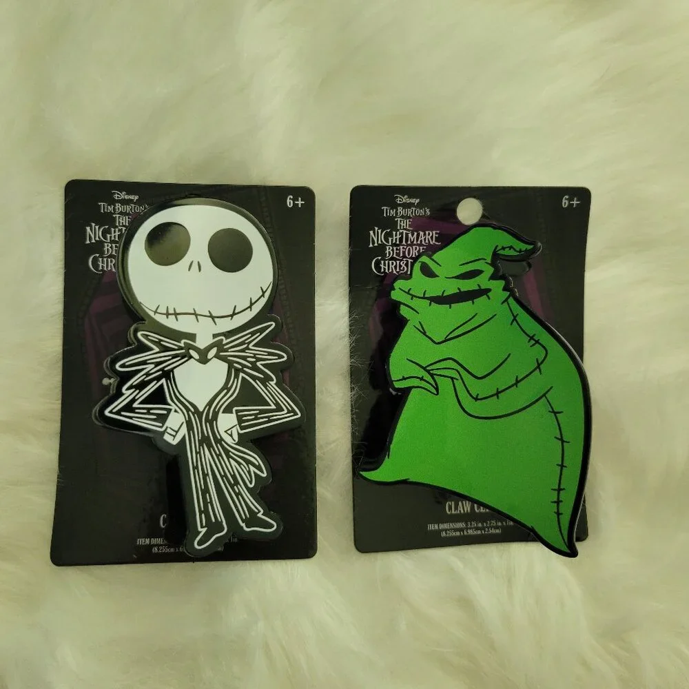 Nightmare Before Christmas Jack & Oogie Boogie Claw Clip Set